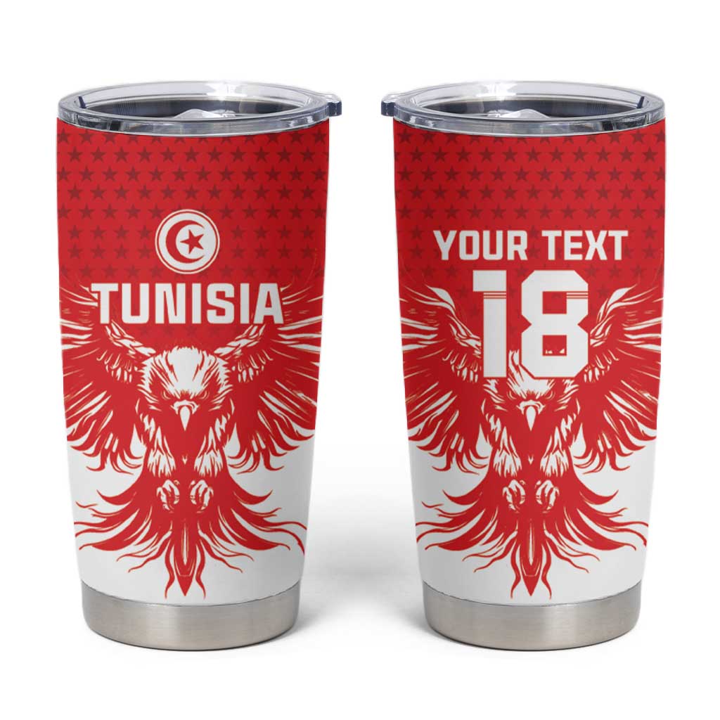 Custom Tunisia Football Tumbler Cup Eagles of Carthage Spirit - African Pride