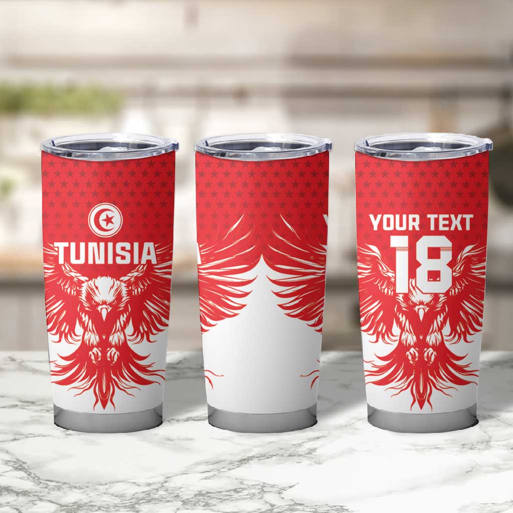 Custom Tunisia Football Tumbler Cup Eagles of Carthage Spirit - African Pride
