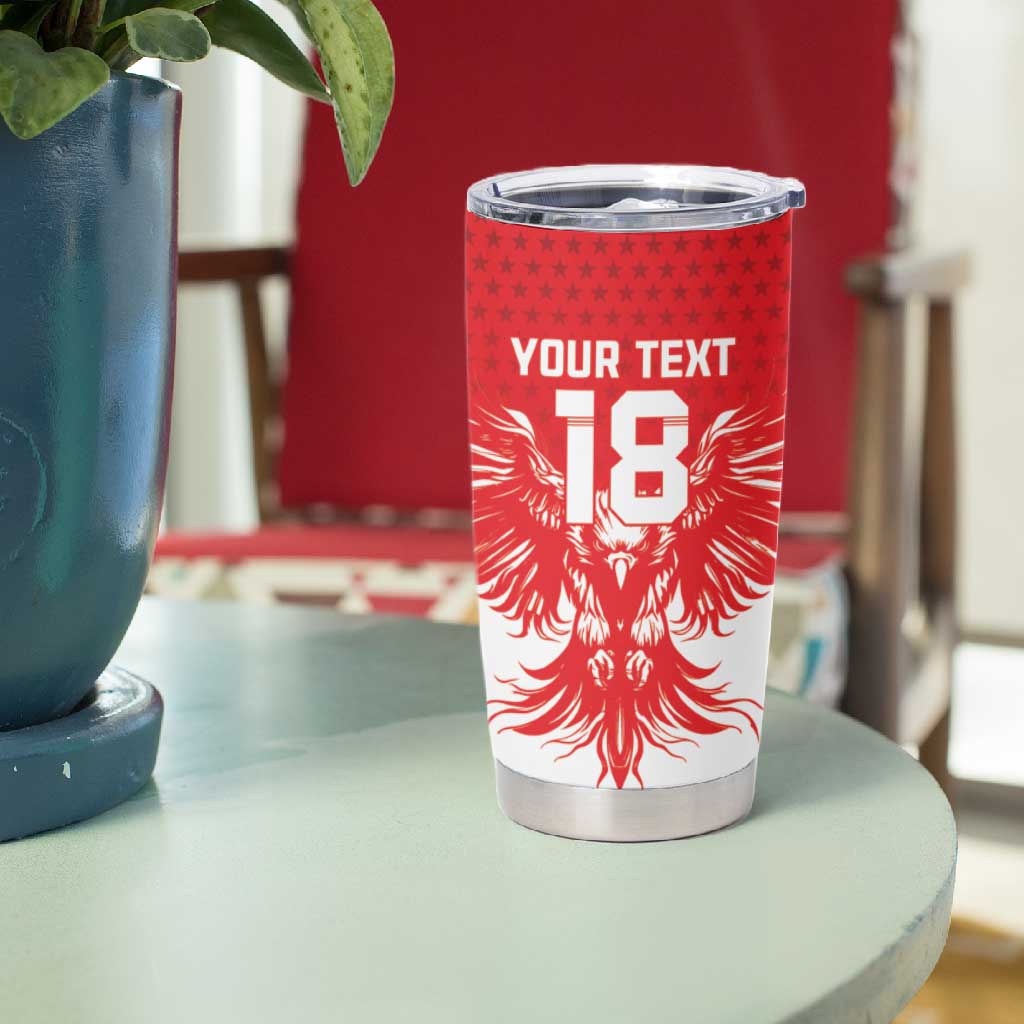 Custom Tunisia Football Tumbler Cup Eagles of Carthage Spirit - African Pride