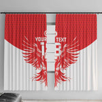 Custom Tunisia Football Window Curtain Eagles of Carthage Spirit - African Pride