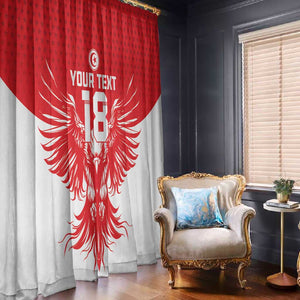 Custom Tunisia Football Window Curtain Eagles of Carthage Spirit - African Pride