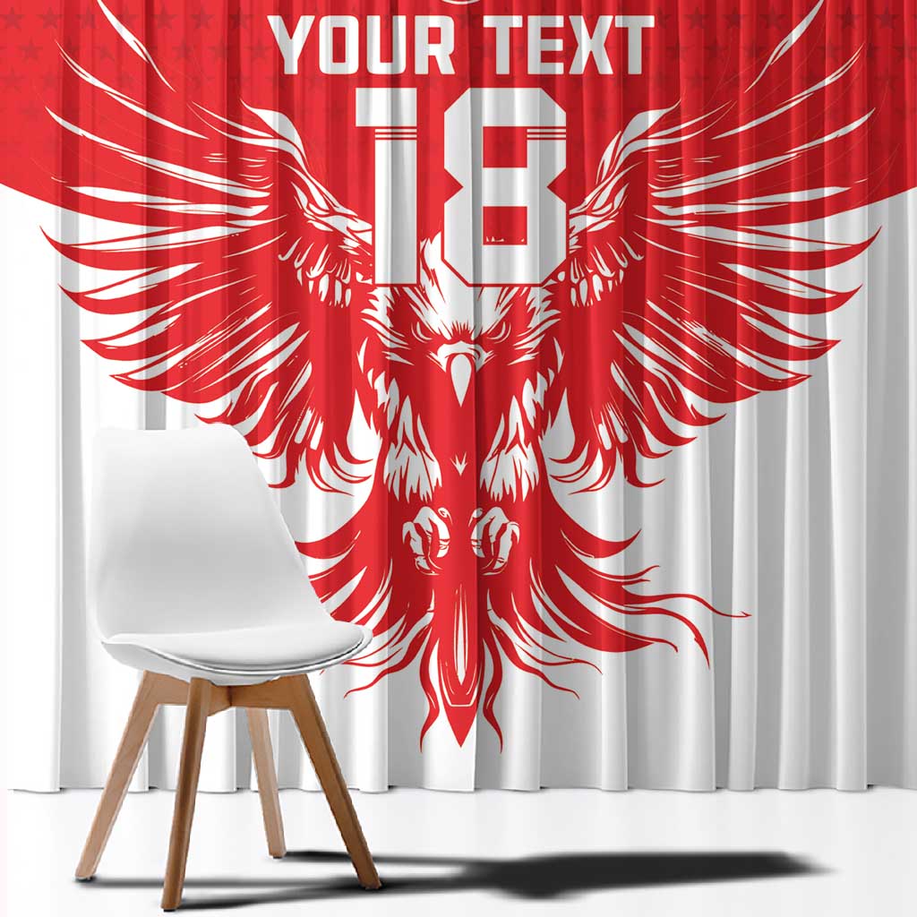 Custom Tunisia Football Window Curtain Eagles of Carthage Spirit - African Pride