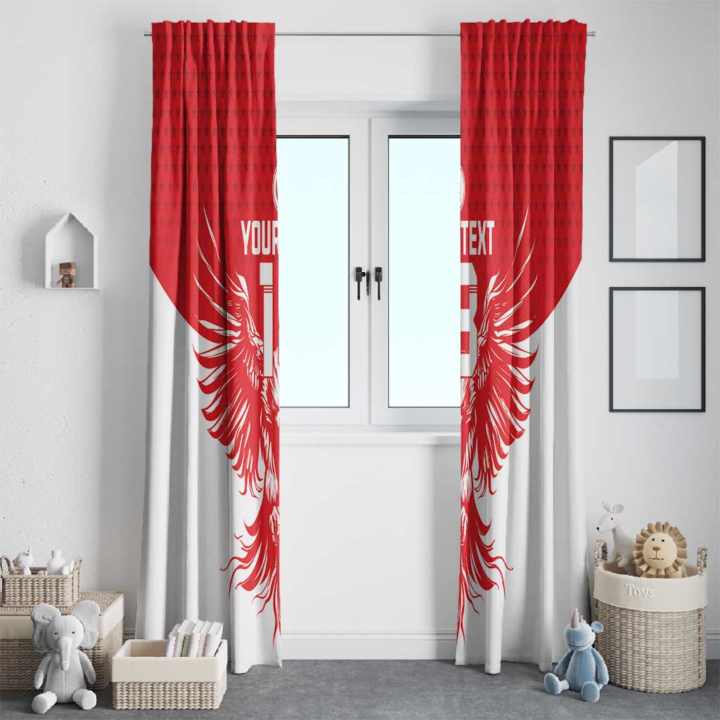 Custom Tunisia Football Window Curtain Eagles of Carthage Spirit - African Pride