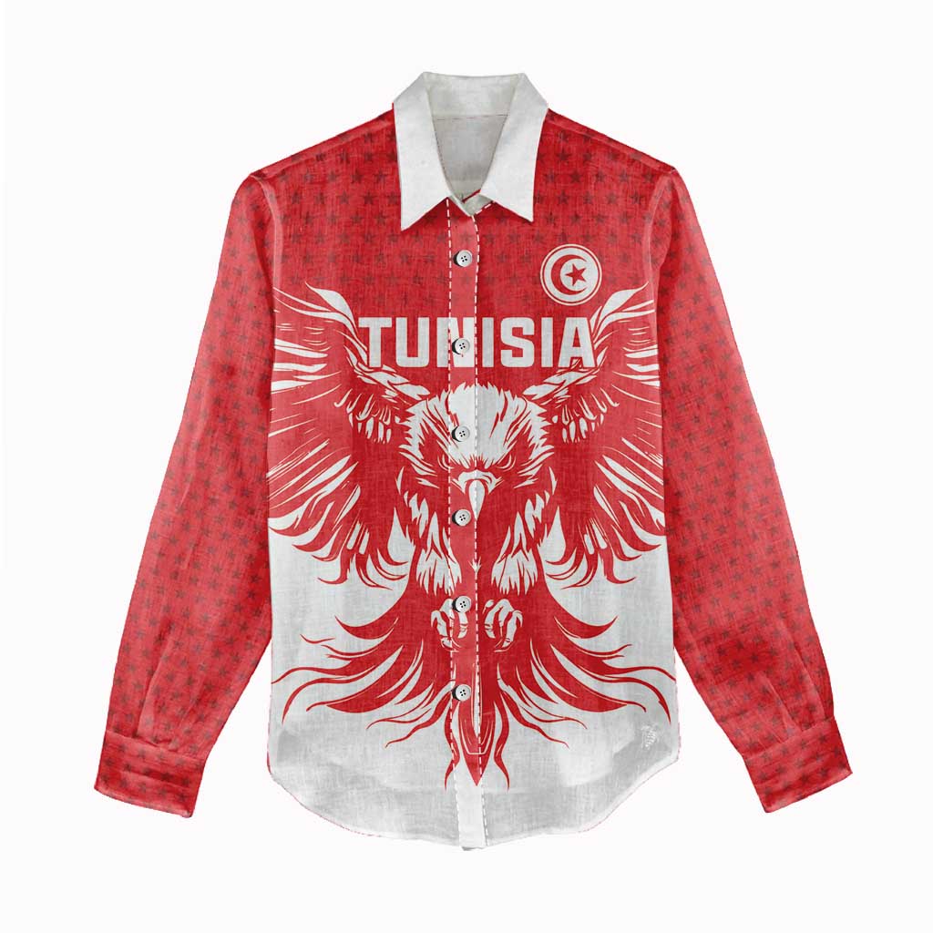 Custom Tunisia Football Women Casual Shirt Eagles of Carthage Spirit - African Pride