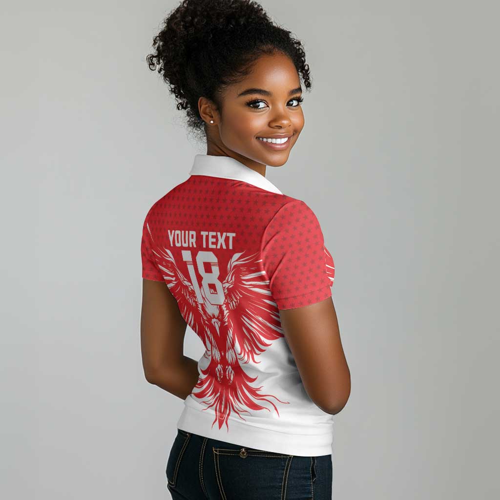 Custom Tunisia Football Women Polo Shirt Eagles of Carthage Spirit - African Pride