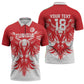 Custom Tunisia Football Zipper Polo Shirt Eagles of Carthage Spirit - African Pride