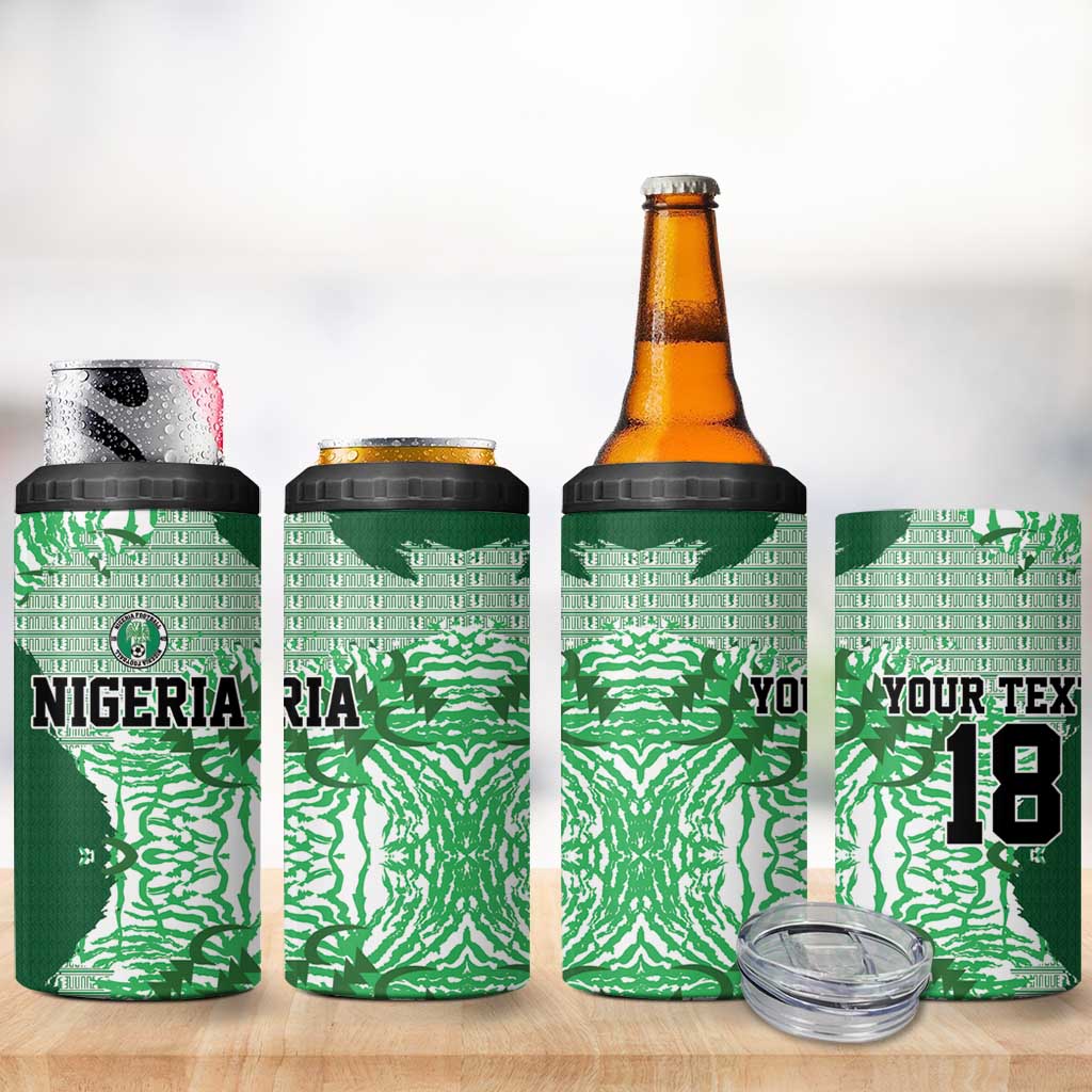 Custom Nigeria Fooball 4 in 1 Can Cooler Tumbler Super Eagles National Pride