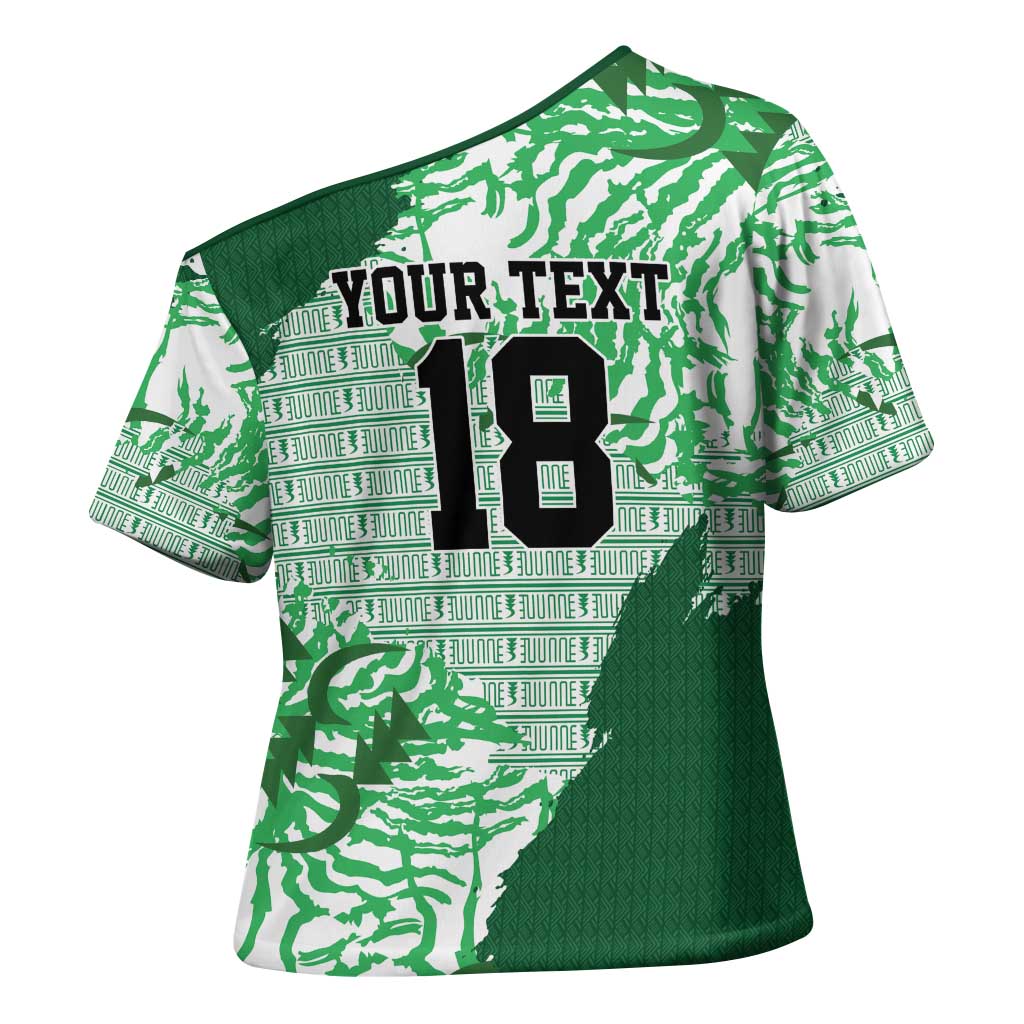 Custom Nigeria Fooball Cross Shoulder Shirt Super Eagles National Pride