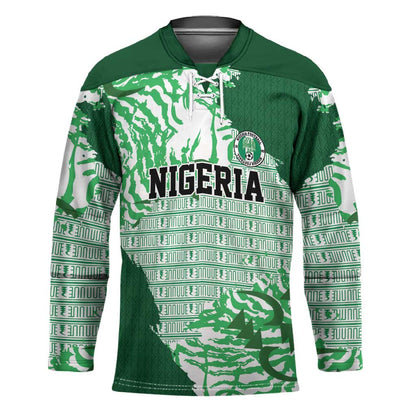 Custom Nigeria Fooball Hockey Jersey Super Eagles National Pride