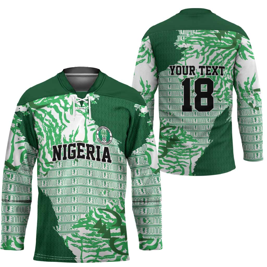 Custom Nigeria Fooball Hockey Jersey Super Eagles National Pride