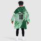 Custom Nigeria Fooball Kid Wearable Blanket Hoodie Super Eagles National Pride
