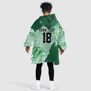 Custom Nigeria Fooball Kid Wearable Blanket Hoodie Super Eagles National Pride