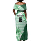Custom Nigeria Fooball Off Shoulder Maxi Dress Super Eagles National Pride