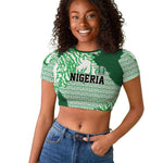 Custom Nigeria Fooball Raglan Cropped T shirt Super Eagles National Pride