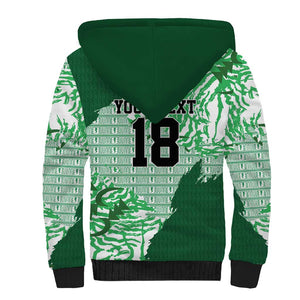 Custom Nigeria Fooball Sherpa Hoodie Super Eagles National Pride