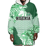 Custom Nigeria Fooball Wearable Blanket Hoodie Super Eagles National Pride