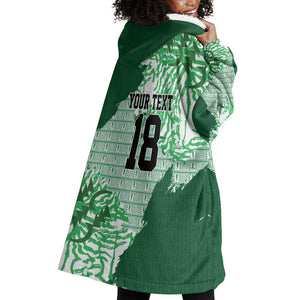 Custom Nigeria Fooball Wearable Blanket Hoodie Super Eagles National Pride