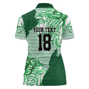 Custom Nigeria Fooball Women Polo Shirt Super Eagles National Pride
