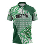 Custom Nigeria Fooball Zipper Polo Shirt Super Eagles National Pride