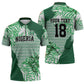 Custom Nigeria Fooball Zipper Polo Shirt Super Eagles National Pride