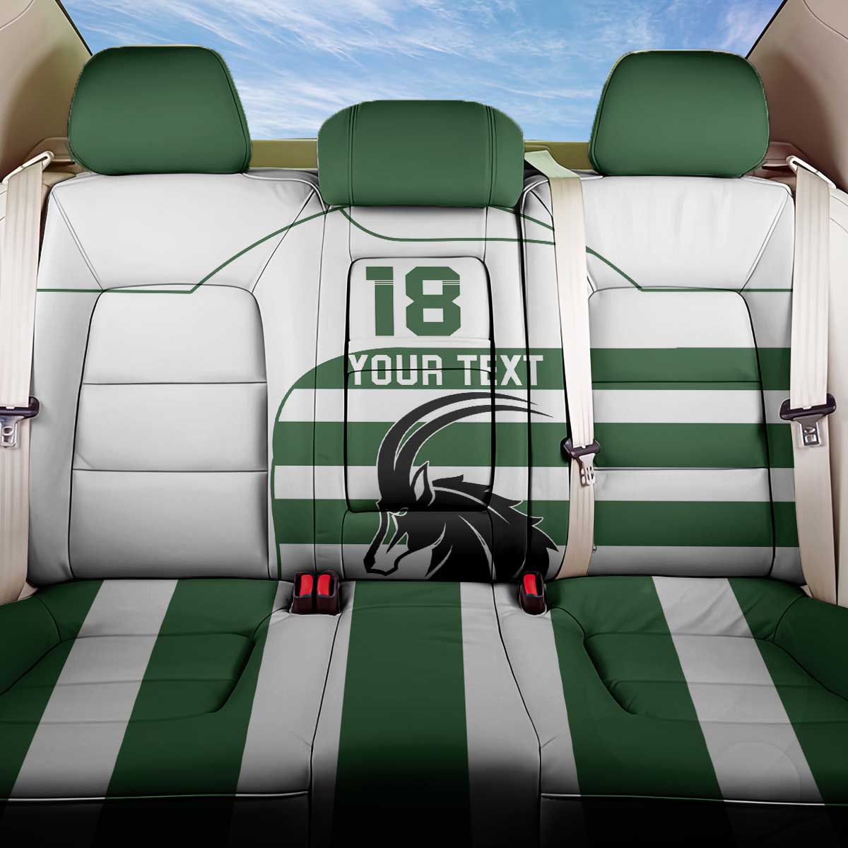 Custom Zimbabwe Sables Rugby Back Car Seat Cover Go Champion - African Pride