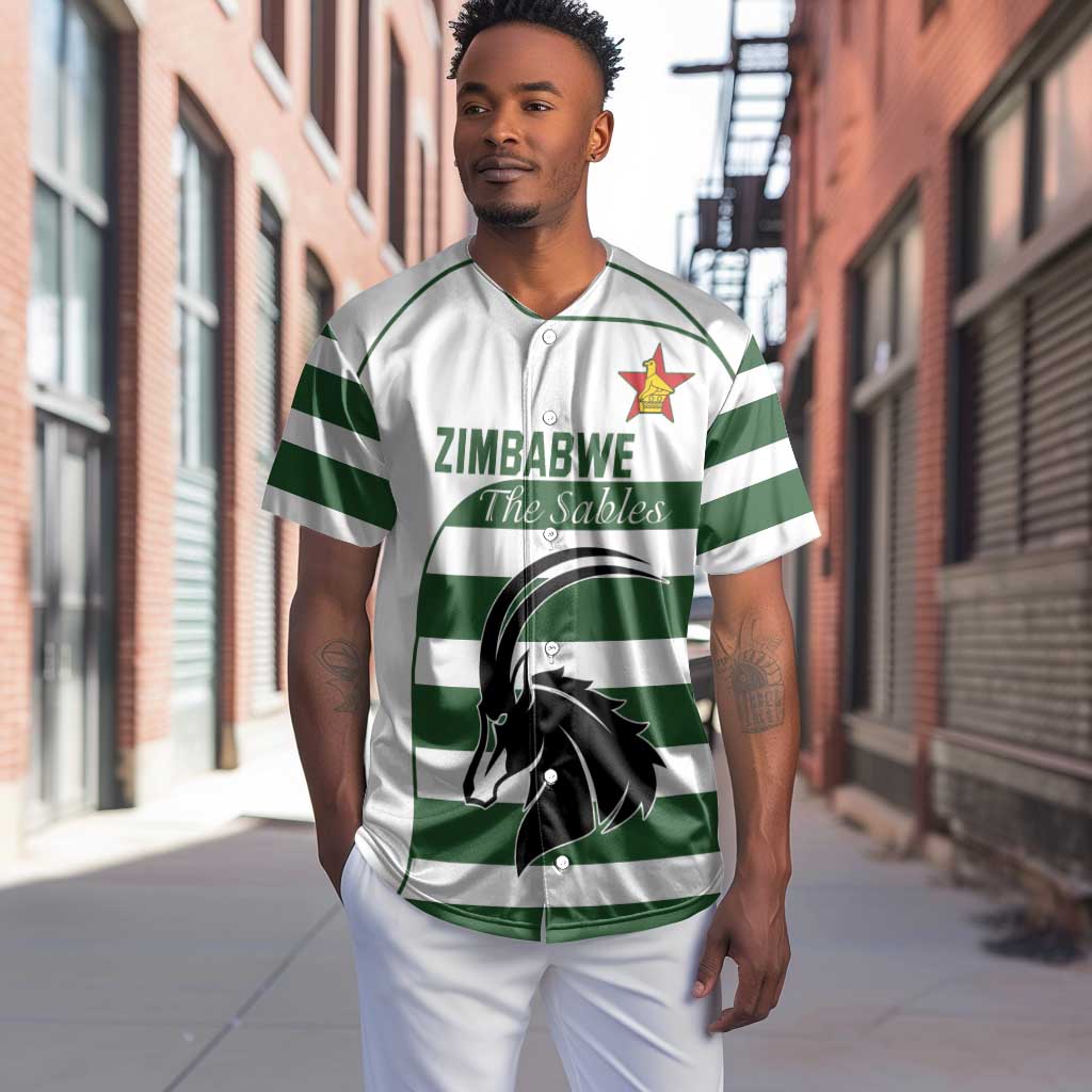 Custom Zimbabwe Sables Rugby Baseball Jersey Go Champion - African Pride