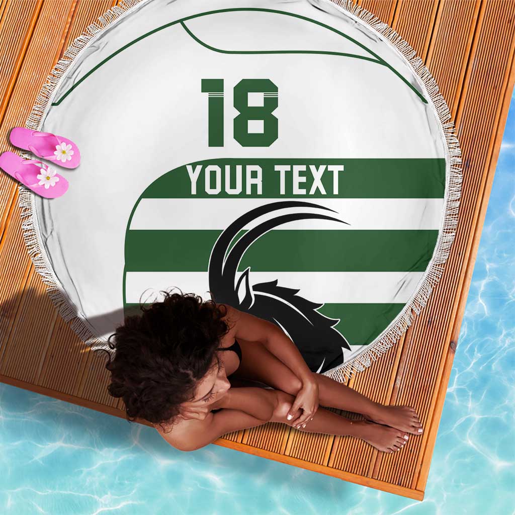 Custom Zimbabwe Sables Rugby Beach Blanket Go Champion - African Pride