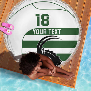 Custom Zimbabwe Sables Rugby Beach Blanket Go Champion - African Pride