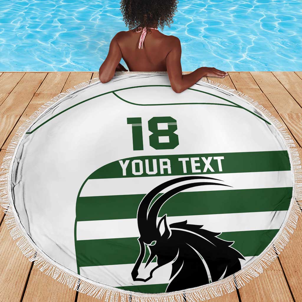 Custom Zimbabwe Sables Rugby Beach Blanket Go Champion - African Pride