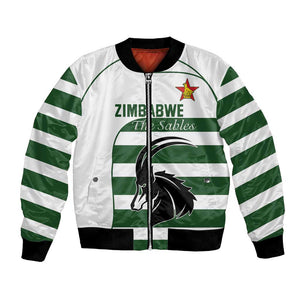 Custom Zimbabwe Sables Rugby Bomber Jacket Go Champion - African Pride