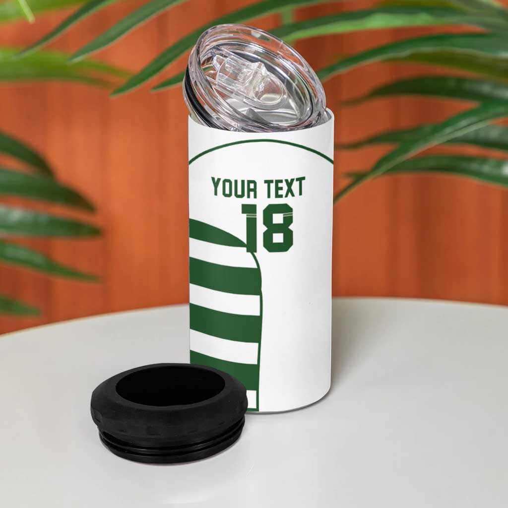 Custom Zimbabwe Sables Rugby 4 in 1 Can Cooler Tumbler Go Champion - African Pride