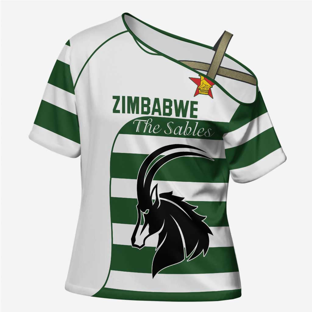 Custom Zimbabwe Sables Rugby Cross Shoulder Shirt Go Champion