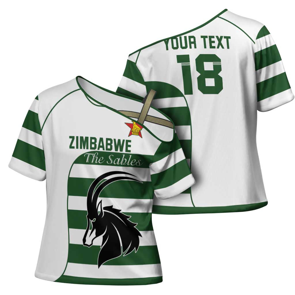 Custom Zimbabwe Sables Rugby Cross Shoulder Shirt Go Champion