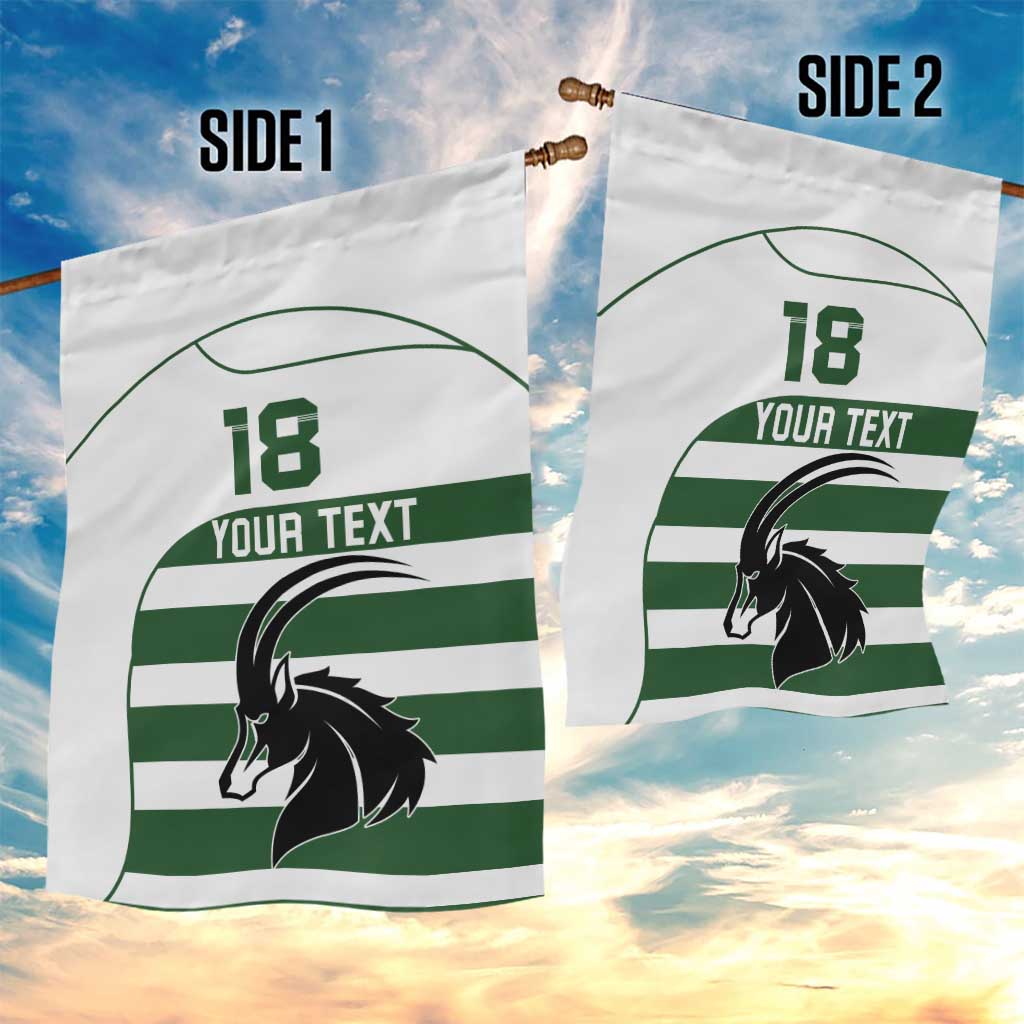 Custom Zimbabwe Sables Rugby Garden Flag Go Champion - African Pride