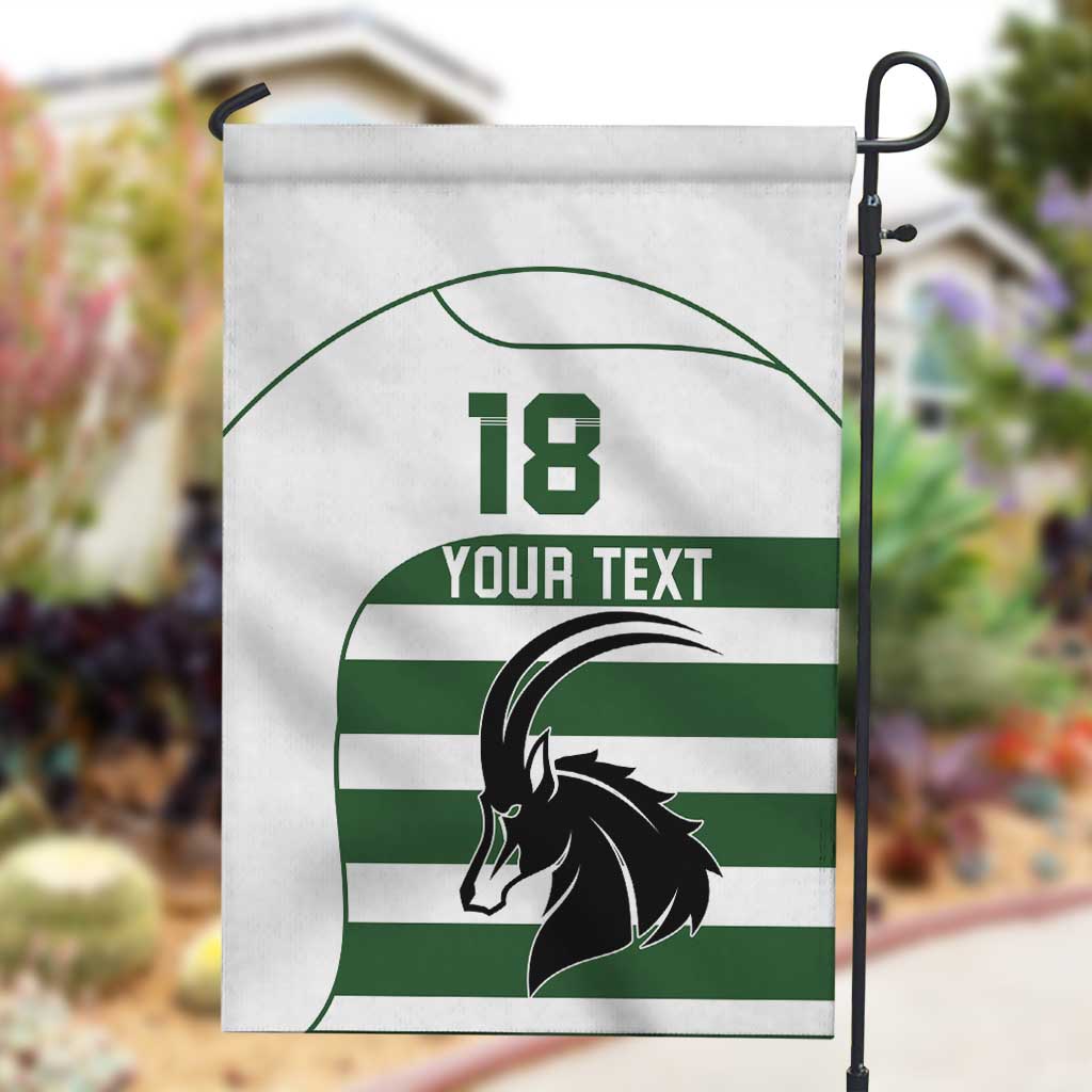 Custom Zimbabwe Sables Rugby Garden Flag Go Champion - African Pride