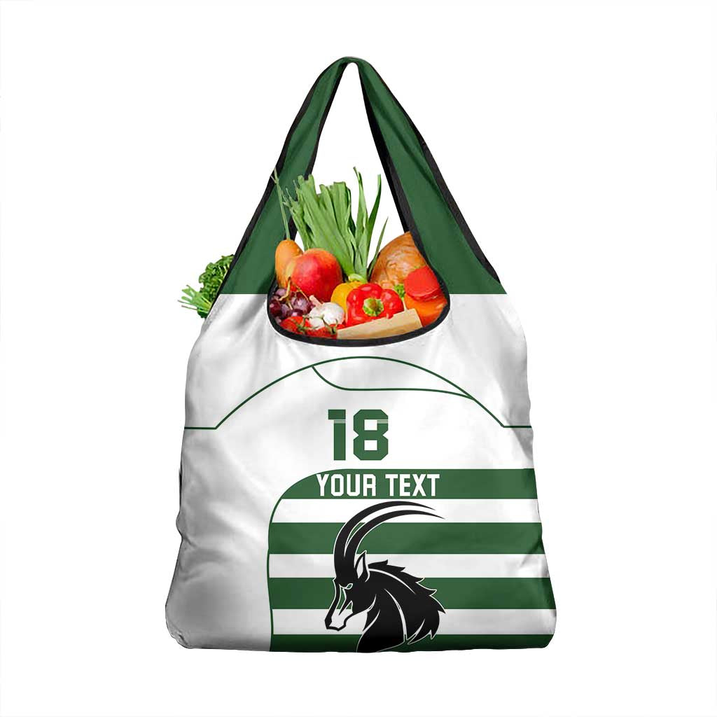 Custom Zimbabwe Sables Rugby Grocery Bag Go Champion - African Pride