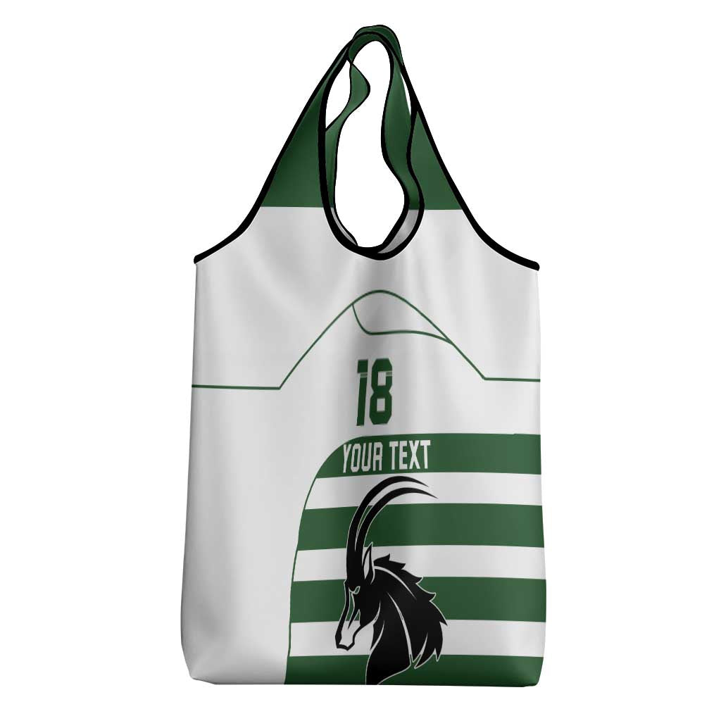 Custom Zimbabwe Sables Rugby Grocery Bag Go Champion - African Pride