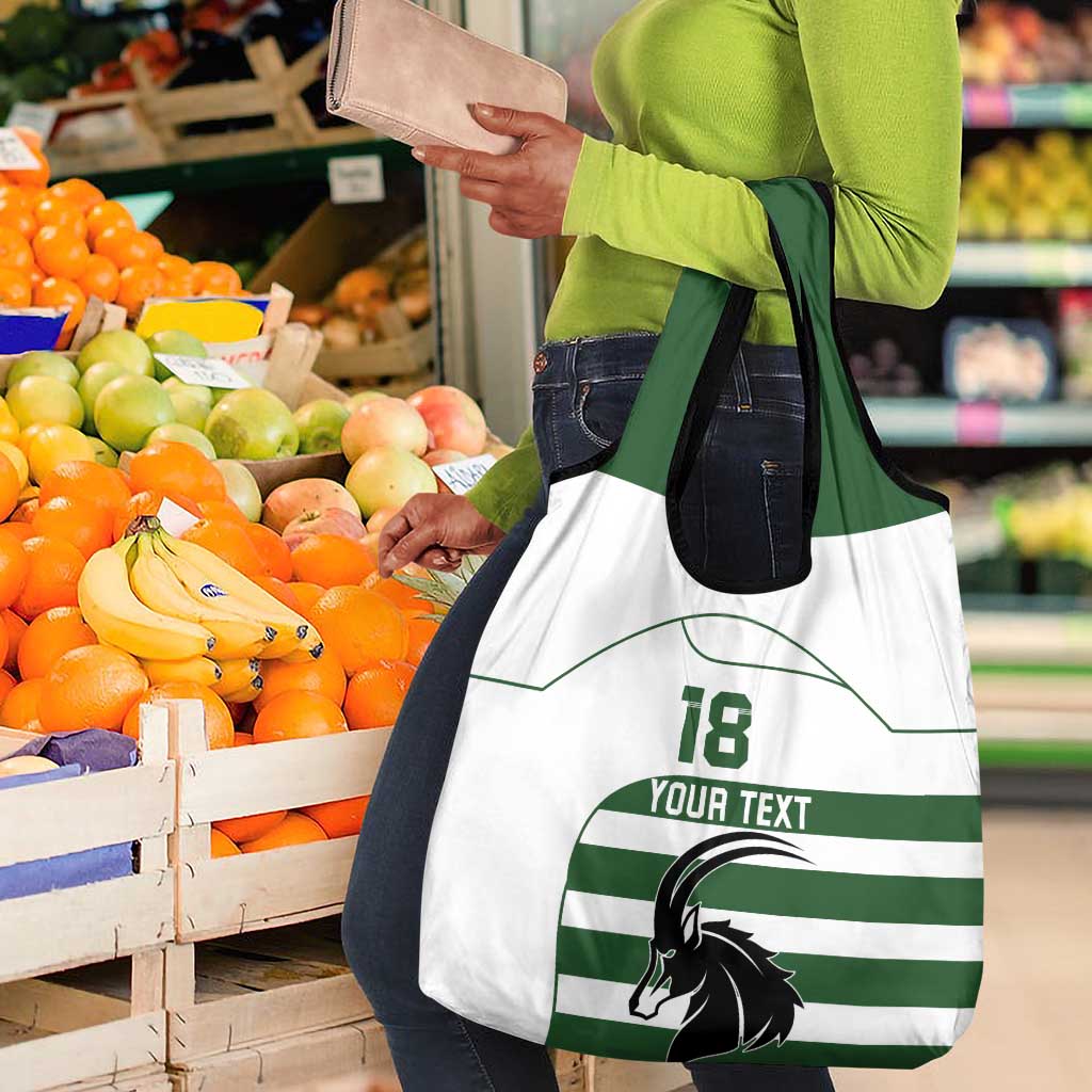 Custom Zimbabwe Sables Rugby Grocery Bag Go Champion - African Pride
