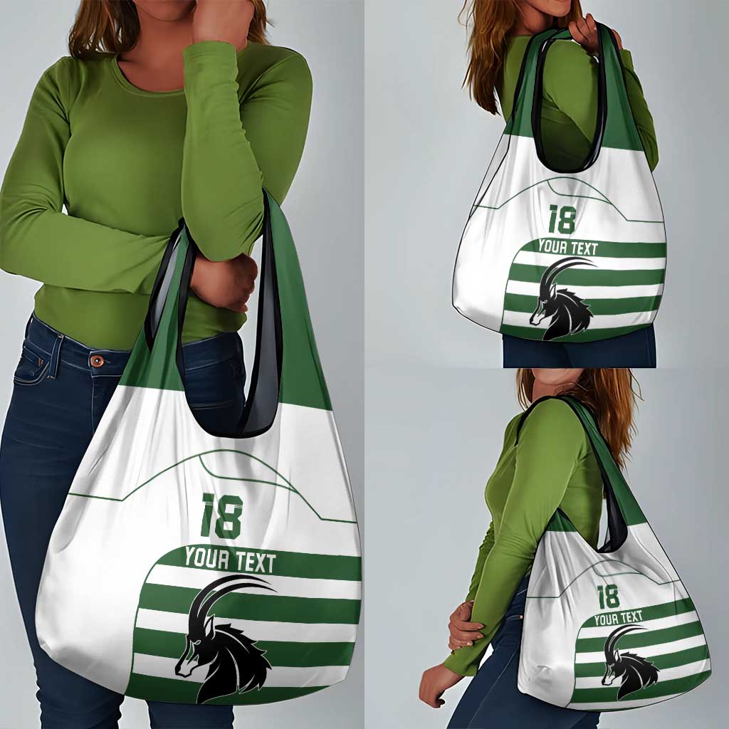 Custom Zimbabwe Sables Rugby Grocery Bag Go Champion - African Pride