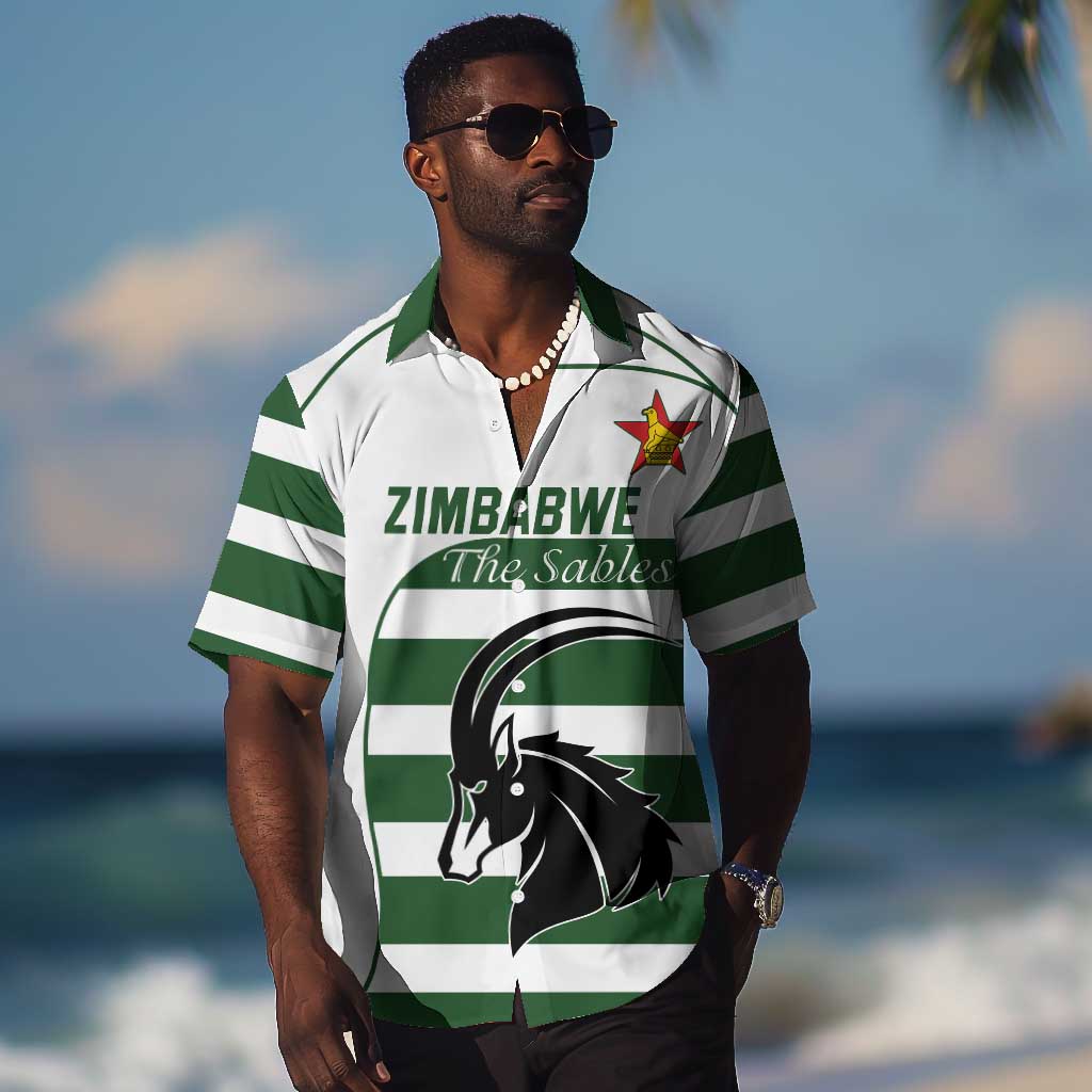 Custom Zimbabwe Sables Rugby Hawaiian Shirt Go Champion - African Pride