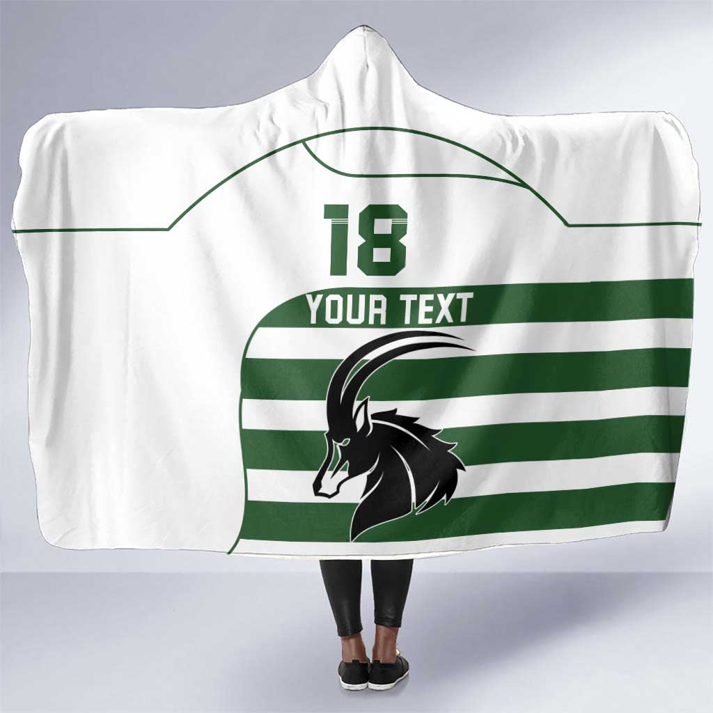 Custom Zimbabwe Sables Rugby Hooded Blanket Go Champion - African Pride