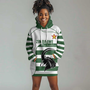 Custom Zimbabwe Sables Rugby Hoodie Dress Go Champion - African Pride