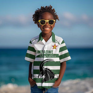 Custom Zimbabwe Sables Rugby Kid Hawaiian Shirt Go Champion - African Pride