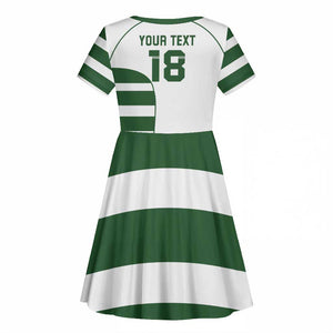 Custom Zimbabwe Sables Rugby Kid Short Sleeve Dress Go Champion - African Pride