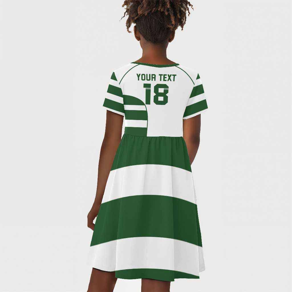 Custom Zimbabwe Sables Rugby Kid Short Sleeve Dress Go Champion - African Pride