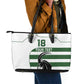Custom Zimbabwe Sables Rugby Leather Tote Bag Go Champion - African Pride