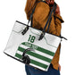 Custom Zimbabwe Sables Rugby Leather Tote Bag Go Champion - African Pride