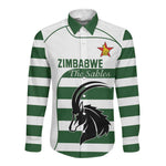 Custom Zimbabwe Sables Rugby Long Sleeve Button Shirt Go Champion - African Pride