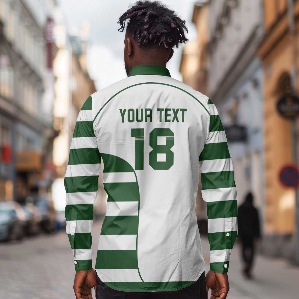 Custom Zimbabwe Sables Rugby Long Sleeve Button Shirt Go Champion - African Pride