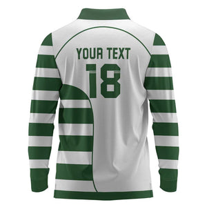 Custom Zimbabwe Sables Rugby Long Sleeve Polo Shirt Go Champion - African Pride